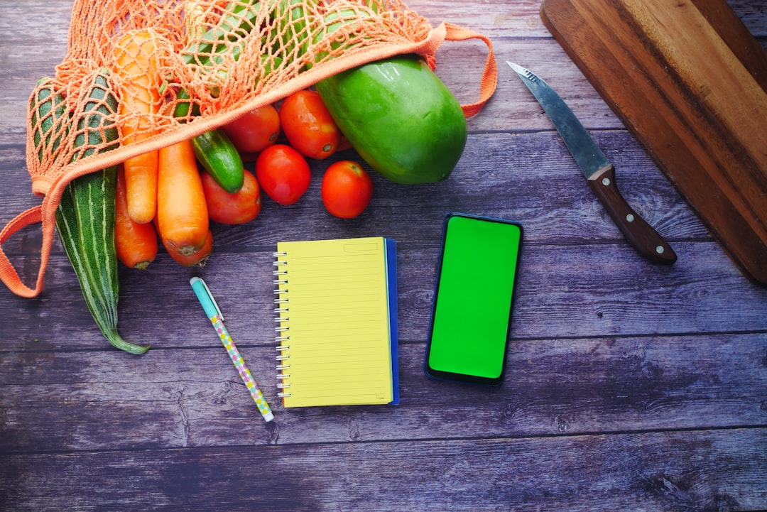 meal prep containers healthy food, grocery budget planning notebook