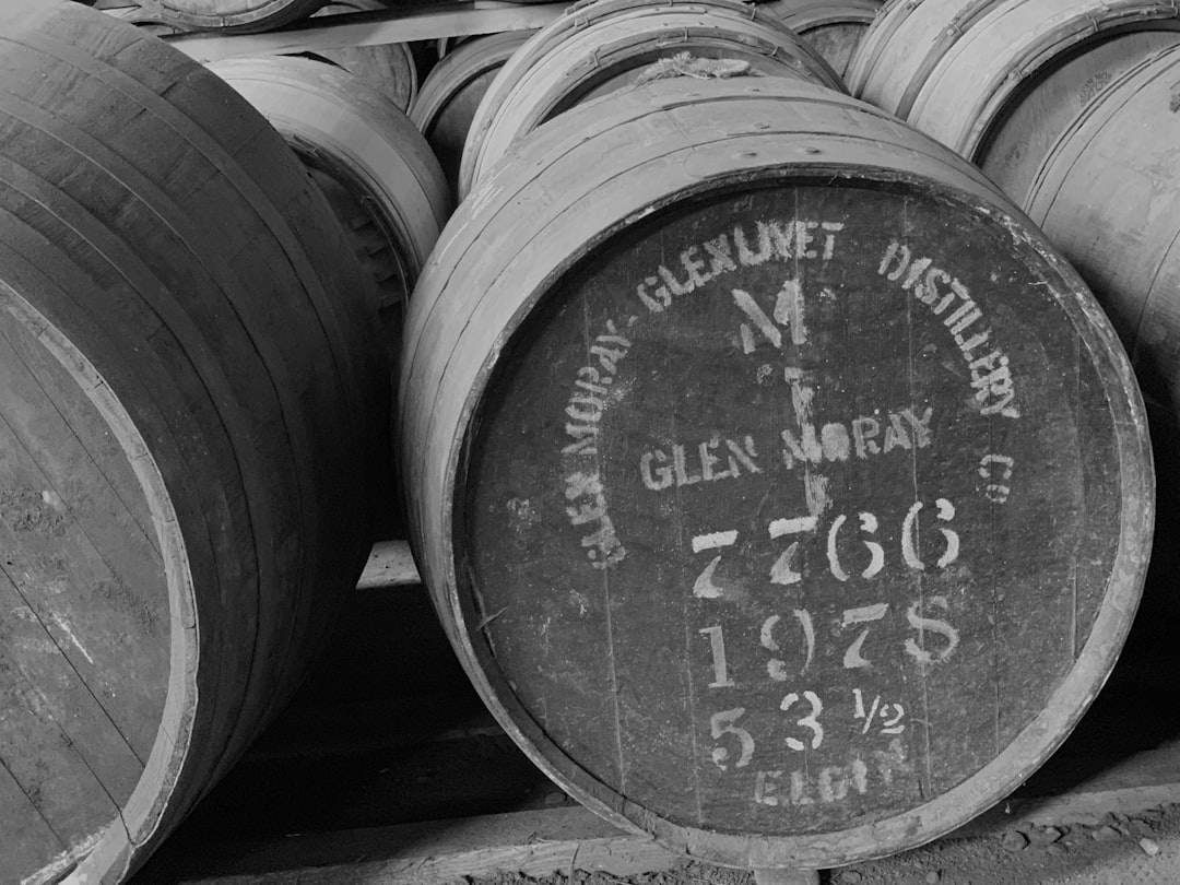 whisky distillery barrel aging cellar Scotland